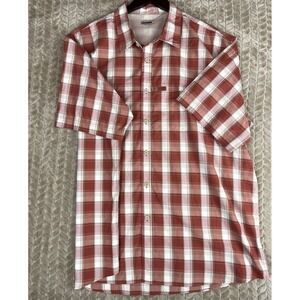 GH Bass & Co Explorer Series‎ Button Up Shirt Red & White Plaid Size 2XL